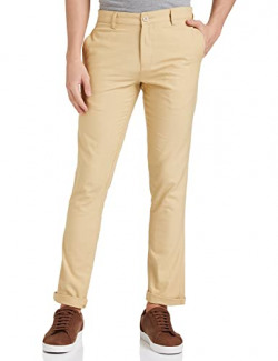 DIVERSE MEN'S SLIM FIT STRETCHABLE CASUAL TROUSERS (DVT01T5L01-6_CAMEL