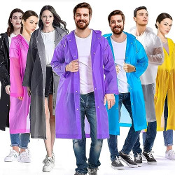 HACER EVA WATERPROOF UNISEX RAIN COAT HOODED FULL SLEEVES OUTDOOR MEN,