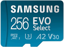 SAMSUNG EVO Select Micro SD-Memory-Card + Adapter, 256GB microSDXC 130