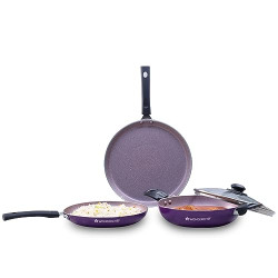 Wonderchef Valencia Non-Stick Cookware 4 Piece Set | Kadhai with Lid 2