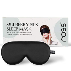 ROSS 100% MULBERRY SILK SLEEP MASK EYE MASK, SUPER SMOOTH FOR BLIND FO