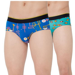 BUMMER MEN'S PRINTED MICRO MODAL BRIEFS UNDERWEAR | ULTRA SOFT & BREAT