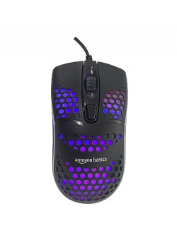 Amazon Basics Wired Gaming Mouse with rainbow backlight I 4 preprogram