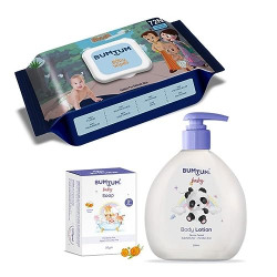 BUMTUM CHOTA BHEEM GENTLE SOFT MOISTURIZING WET WIPES WITH LID - 72 PC