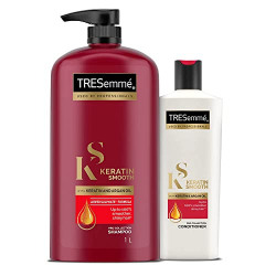 TRESEMME KERATIN SMOOTH SHAMPOO 1 L & CONDITIONER 335 ML, WITH KERATIN