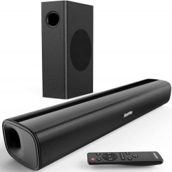 SAIYIN SOUND BAR FOR TV WITH SUBWOOFER, 2.1 DEEP BASS SMALL SOUNDBAR H