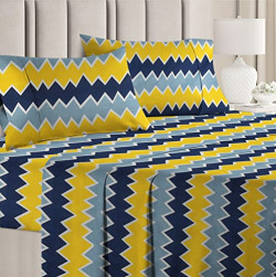 BSB HOME 180 GSM DOUBLE BEDSHEET WITH 2 PILLOW COVERS - 144 TC SUPERSO