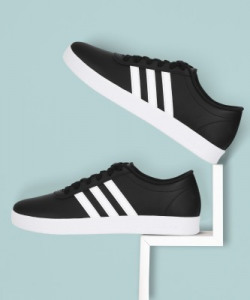 ADIDAS EASY VULC 2.0 SNEAKERS FOR MEN(BLACK , 8)
