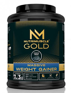NUTRIMUSCLE MASSIVE GOLD WEIGHT GAINER POWDER- 7LBS -PACK OF 3.175 KGS