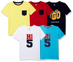 Amazon Brand - Jam & Honey Boy's starred Regular Fit T-Shirt (JHSS20BT