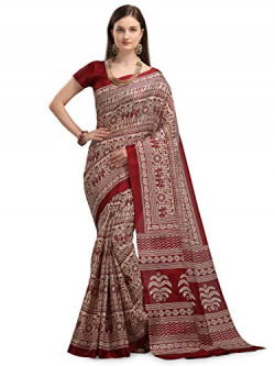 EthnicJunction Women's Silk Cotton Kalamkari Print Saree With Blouse P