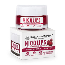 Bella Vita Organic NicoLips Lip Scrub Balm Brightening Dark Lips for M