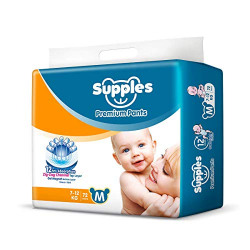 Amazon Brand - Supples Premium Diapers, Medium (M), 72 Count, 7-12 Kg,