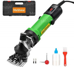 MeShear 1200W Sheep hair cutting machine 6 Speed Control, Black, Green