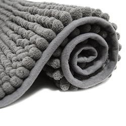 JTdiffer Bathroom Rug 15x23 inch Non Slip, Super Absorbent Bathroom Ma