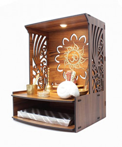 Heartily Laabh Beautiful Wooden Pooja Stand for Home Pooja Mandir for