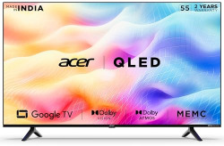 Acer 139 cm (55 inches) V Series 4K Ultra HD Smart QLED Google TV AR55