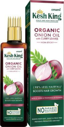 Kesh King Organic Onion Oil With Curry Leaves | Reduces...