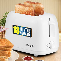 iBELL TOAST600M Auto Pop-up Bread Toaster 2 Slices, 750W, 7 Browning M