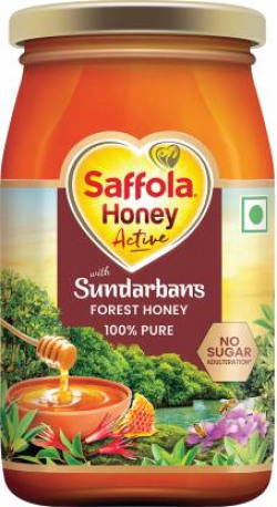 Saffola Honey Active, Made with Sundarban Forest Honey, 100% Pure, No