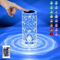 Desidiya Crystal Lamp, 16 Color Changing Rose Crystal Diamond Table La