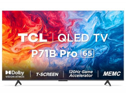 TCL 165 cm (65 inches) 4K Ultra HD Smart QLED Google TV 65P71B Pro (Bl