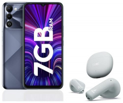 Tecno Spark 9 (Infinity Black, 4GB RAM, 64GB Storage)| & Boat Airdopes