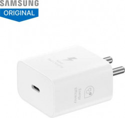 SAMSUNG 25 W GaN 3 A Mobile Charger with Detachable Cab...