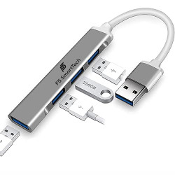 F5 SmartTech 4 in 1 Type A 3.0 4 Port High Speed USB Hub for Laptop Ma