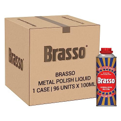 Brasso Metal Polish Liquid - 100 ml (Pack of 96) | Brasso Brass Cleane