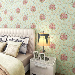 wolpin Wall Stickers Home DIY Decals Wallpaper (45 cm x 10 m) Damask F