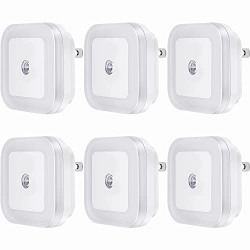 SYCEES-TOPLITE 0.5W Plug in LED Night Light Lamp with Sensor, White, P