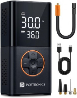Portronics 150 psi Tyre Air Pump for Car & Bike