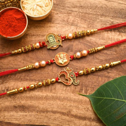 AKV Designer AKVRAKHIP6S2 Pearl, Mauli Thread, Gold, Go...