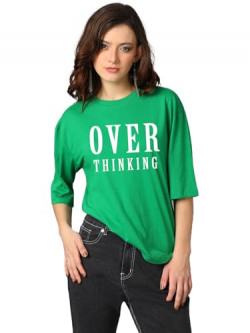 KOTTY Women's Oversized Graphic TShirt | Casual Loose Fit Cotton Tee |