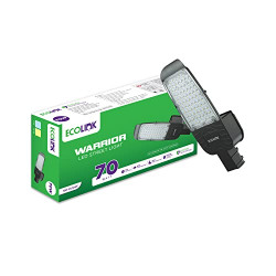 EcoLink 70-Watt Polycarbonate S1 Grey Street Light (Cool White, Pack o