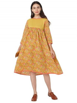 Hritika Women's Multicolor Color Kurta with Knee Length (HRKR1_Shy_101