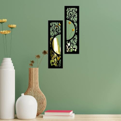 Creative Arts n Frames Set of 2 Wall Dcor Hand Crafted Wooden Wall Mir