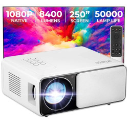 WZATCO Yuva Plus (Upgraded) Native 1080P Full HD Projector with 4K Sup