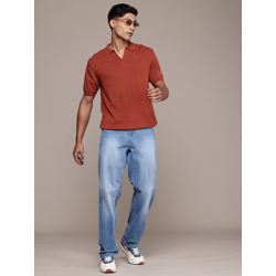 The Roadster Life Co. Men Straight Fit Heavy Fade Stretchable Jeans