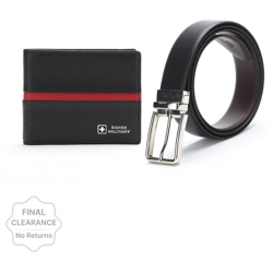SWISS MILITARY Wallet & Belt Combo(Multicolor)