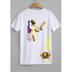 PARA HILLS Men Printed Round Neck Polyester White T-Shirt