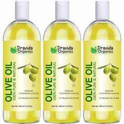 Dravida Organics Cold Pressed Olive Oil - 100% (Pack of 3)(300 ml)