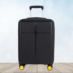 IMPULSE HARD SIDED PP 4 WHEEL SPINNER, UNBREAKABLE TROLLEY BAG WITH CO