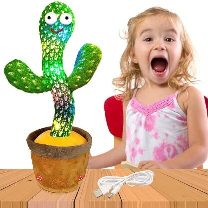 TAPUJI DANCING CACTUS REPEATS WHAT YOU SAY,ELECTRONIC PLUSH TOY WITH L