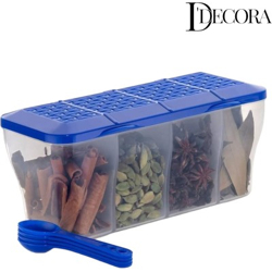 DDECORA PLASTIC GROCERY CONTAINER - 1500 ML(BLUE)