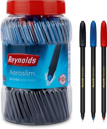 REYNOLDS AEROSLIM BALL PEN(PACK OF 70, INK COLOR - BLUE, BLACK, RED)