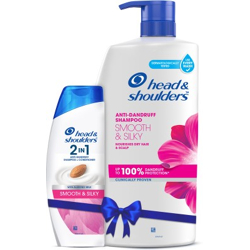 HEAD & SHOULDERS Dandruff Care Pack, Smooth & Silky 1 L Shampoo & 2in1