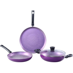 WONDERCHEF Tivoli Induction Bottom Non-Stick Coated Cookware Set(Alumi
