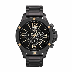 Armani Exchange Stainless Steel Wellworn Analog Black Dial Men's Watch